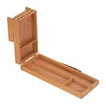 Ящик художника 3-х секционный Сонет, с ячейками и пеналом для кистей и красок, бук, 35 х 14 х 5,7 см