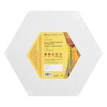 Холст на картоне "Сонет", шестигранный, диаметр 30 см, 280 г/м2, 100% хлопок, акриловый грунт, среднее зерно
