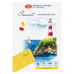 Альбом-склейка (склейка по 4-м сторонам) для акварели Sonnet, 200 г/м2, А3, 12 л, 100% целлюлоза, яичная скорлупа