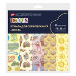 Набор бум. для скрапбукинга "Пляж" 15х15 см
