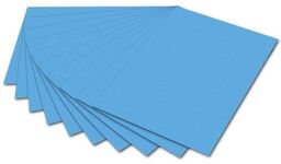 Бумага цветная "Folia" 300 г/м2, 50х70 см, голубой морской цв.№6133 в упаковке 10 листов