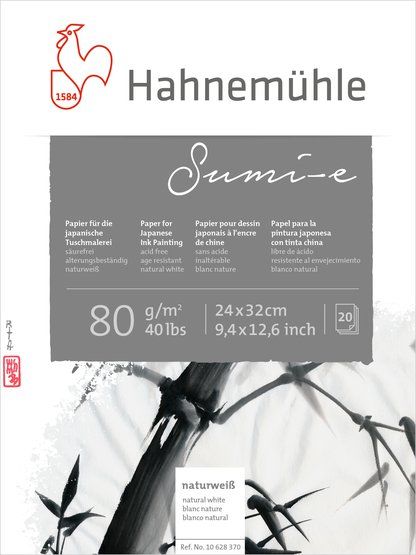 Hahnemuhle Альбом для каллиграфии "Sumi-e", 24х32, 80г/м2,20л.