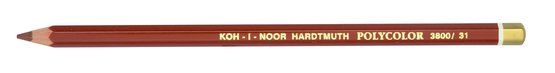 Карандаш художественный цветной Polycolor "KOH-I-NOOR" 3800, 12 шт/уп, коричневый светлый