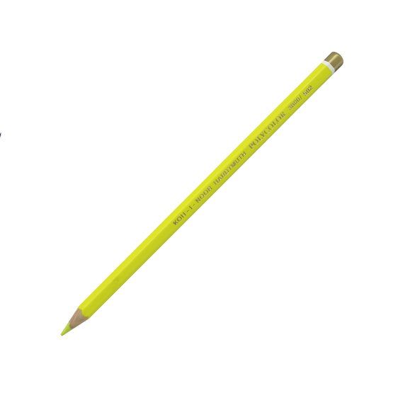 Карандаш художественный цветной Polycolor "KOH-I-NOOR" 3800, 12 шт/уп, лаймовый желтый