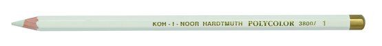 Карандаш художественный цветной Polycolor "KOH-I-NOOR" 3800/01, 12 шт/уп, белый