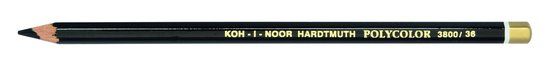Карандаш художественный цветной Polycolor "KOH-I-NOOR" 3800/36, 12 шт/уп, сажа слоновой кости