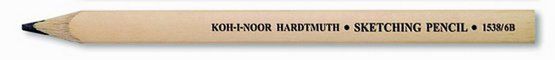 Карандаш чернографитный "KOH-I-NOOR" 1538/6B для эскизов, 12 шт/упак