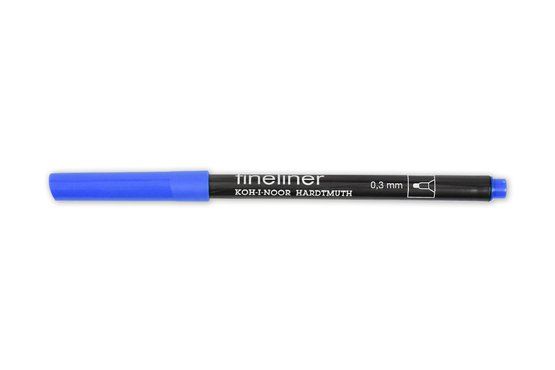Линер Koh-I-Noor Fineliner 7021 (12), 0,3 мм, 12 шт/уп, королевский синий