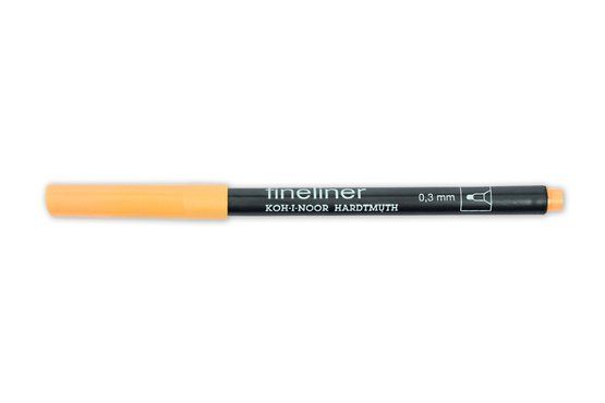 Линер Koh-I-Noor Fineliner 7021 (12), 0,3 мм, 12 шт/уп, оранжевый светлый