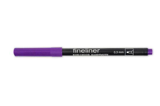 Линер Koh-I-Noor Fineliner 7021 (12), 0,3 мм, 12 шт/уп, фиолетовый