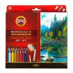 KOH-I-NOOR 3713 (48) Набор высококачественных акварельных цветных карандашей "Mondeluz", 48 цветов, в картонной коробке
