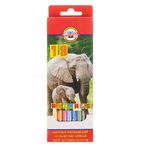 Набор цветных карандашей "KOH-I-NOOR" "Животные" 18 цветов 3553018008KSRV