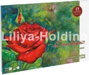 Планшет для акварели «Алая роза», 200 г/м2, А3, 20 л, тиснение «скорлупа»