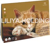 Планшет для пастелей «Тёплые цвета», А3, 160 г/м2, 15 л, хлопок 40%, тиснение «холст», 5 цветов