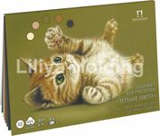 Планшет для пастелей «Тёплые цвета», 160 г/м2, А4, 15 л, хлопок 40%, тиснение «холст», 5 цветов