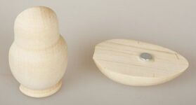 Деревянная заготовка из липы Магнит Матрешка