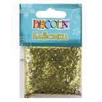 Блестки декоративные "Decola", золото майя, размер 1 мм, в упаковке 20г